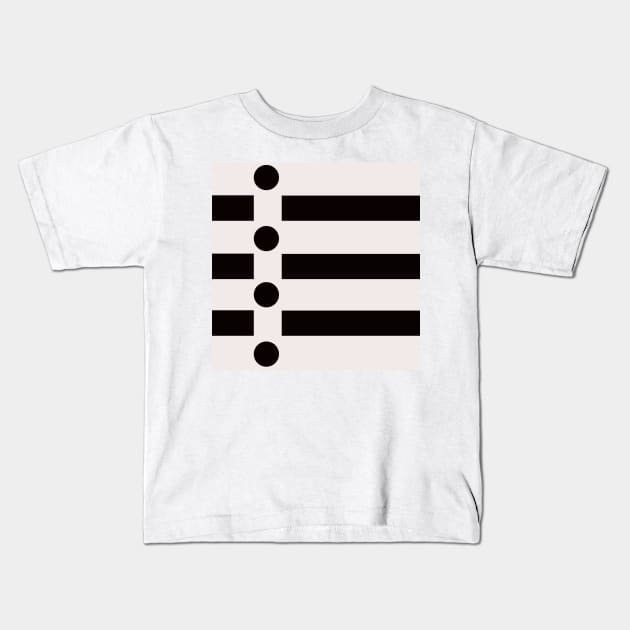 simple geometric monochrome abstract pattern Kids T-Shirt by pauloneill-art